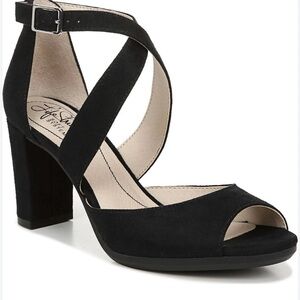 Black Allison Strappy Dress Sandals